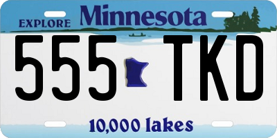 MN license plate 555TKD