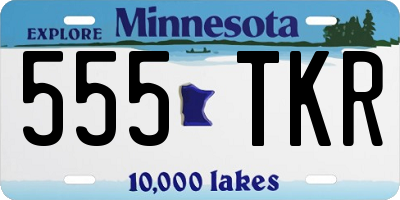 MN license plate 555TKR