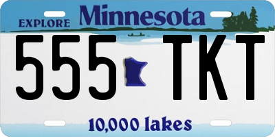 MN license plate 555TKT