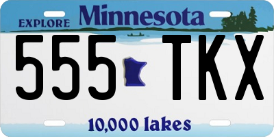 MN license plate 555TKX