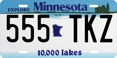 MN license plate 555TKZ