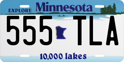 MN license plate 555TLA