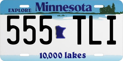 MN license plate 555TLI