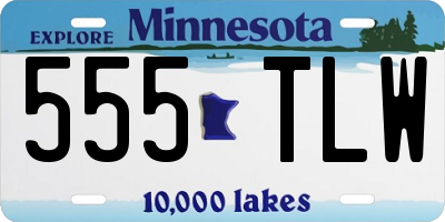 MN license plate 555TLW