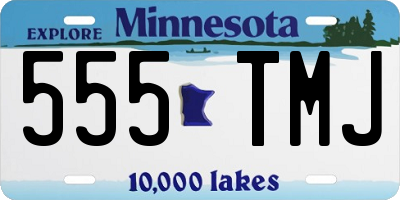 MN license plate 555TMJ
