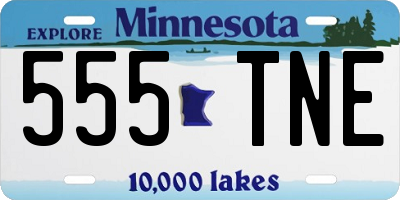 MN license plate 555TNE
