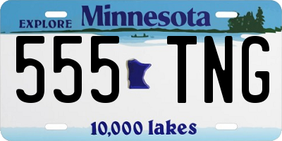 MN license plate 555TNG