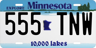 MN license plate 555TNW