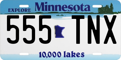 MN license plate 555TNX