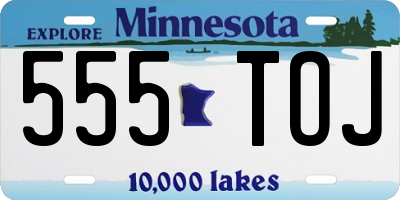 MN license plate 555TOJ