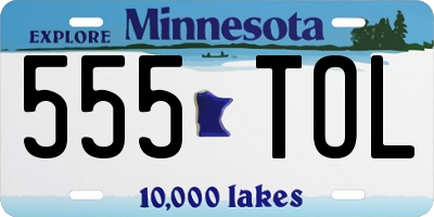 MN license plate 555TOL
