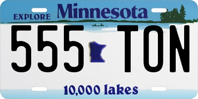 MN license plate 555TON