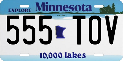 MN license plate 555TOV
