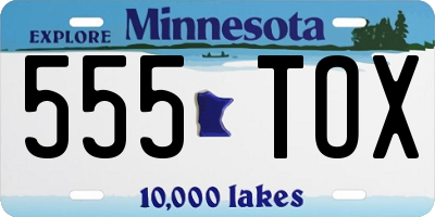 MN license plate 555TOX