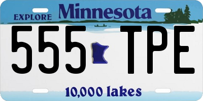 MN license plate 555TPE
