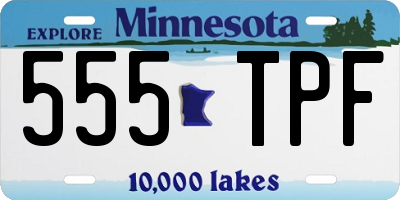 MN license plate 555TPF