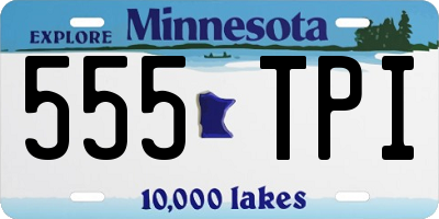 MN license plate 555TPI