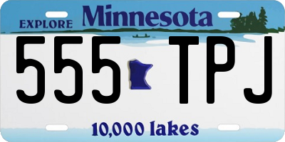 MN license plate 555TPJ