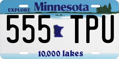 MN license plate 555TPU