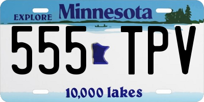 MN license plate 555TPV