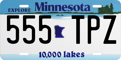 MN license plate 555TPZ