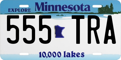 MN license plate 555TRA