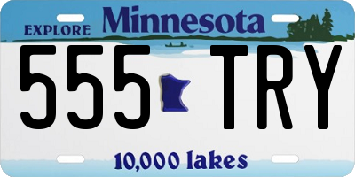 MN license plate 555TRY
