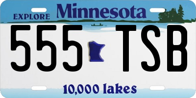 MN license plate 555TSB