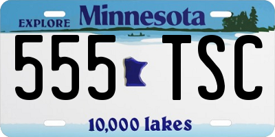 MN license plate 555TSC