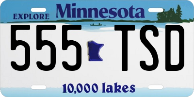 MN license plate 555TSD