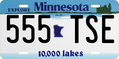 MN license plate 555TSE
