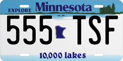 MN license plate 555TSF