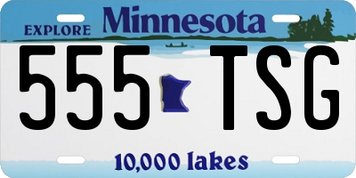 MN license plate 555TSG