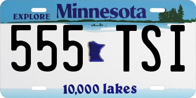 MN license plate 555TSI
