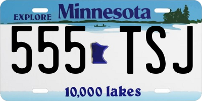 MN license plate 555TSJ