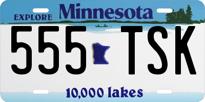 MN license plate 555TSK