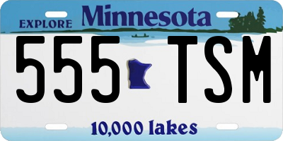 MN license plate 555TSM