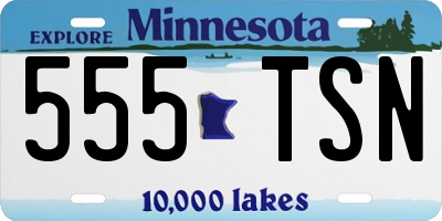 MN license plate 555TSN