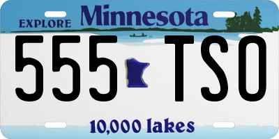 MN license plate 555TSO