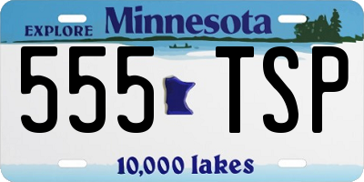 MN license plate 555TSP