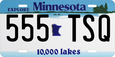 MN license plate 555TSQ
