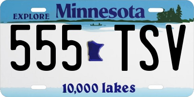 MN license plate 555TSV
