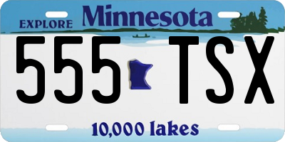 MN license plate 555TSX