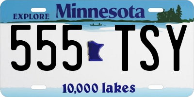 MN license plate 555TSY