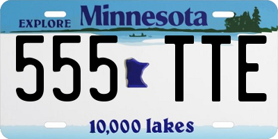 MN license plate 555TTE