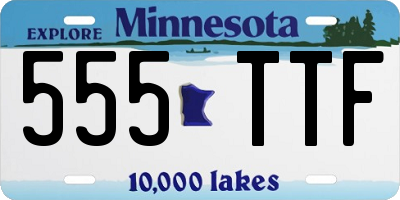 MN license plate 555TTF