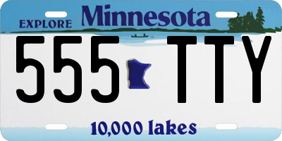 MN license plate 555TTY