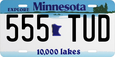 MN license plate 555TUD
