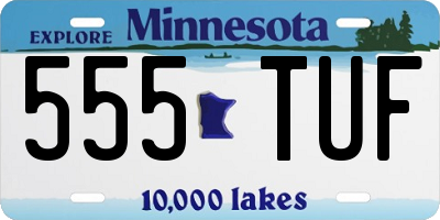 MN license plate 555TUF