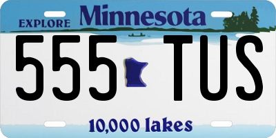 MN license plate 555TUS